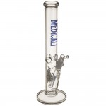 Medicali Glass - 45 Mil Straight Cylinder Bong - 14 Inch – Blue Label