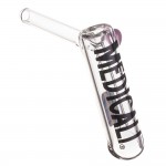 Medicali Glass - Medium Bubbler Hand Pipe - Black Label