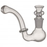 Glass Sherlock Handpipe with Maria on Stem