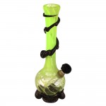 Noble Glass Small/Medium Uranium Glass Bong with Black Wrap