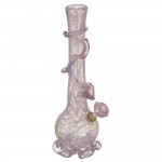 Noble Glass 14 Inch Tall Pink Glass Bong with Pink Wrap and Foot