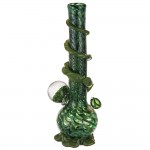 Noble Glass Large Green Glass Bong with Wrap and Marble