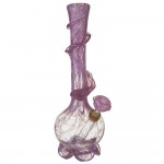 Noble Glass 12 Inch Tall Pink Glass Bong with Pink Wrap and Foot