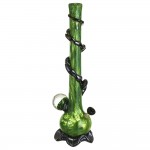 Noble Glass Extra Large Green Glass Bong with Wrap and Marble