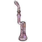 Glass Sherlock Bubbler – Inside out with Fumed Dots