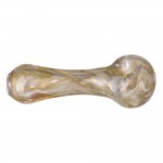 Handpipe with Silver & Gold Fumed Swirls