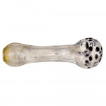 Silver Fumed Handpipe with Colored Swirls