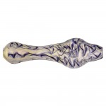 Glass Steamroller Pipe - Fume and Color Stripes