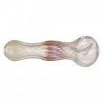 Fumed Handpipe with Spiral Stripes & Marias