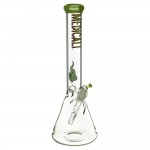 pipes cannabis Medicali Glass - Slyme 45 Mil Beaker Bong - 14 Inch - Rasta Label