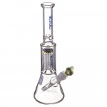 Medicali Glass - Reversal 8-Arm Tree Perc Beaker Bong - 14 Inch - Blue Label