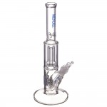 Medicali Glass - Mini Showerhead Perc Straight Bong - Blue Label