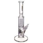 Medicali Glass - Mini Showerhead Perc Straight Bong - Gold Script Label