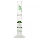 Four Twenty – Glass Ice Bong with Double Green HoneyComb Disc & Green Tornado Disc