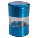 Aluminum Grinder– Turquoise - 4 part – 50mm - with Window