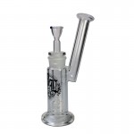 Glass Black Leaf Bong with Reinforced Slot Diffuser