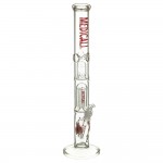 Medicali Glass - 8-Arm Tree Perc Straight Bong - 18 Inch - Red Label