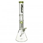 Medicali Glass - Slyme 8-Arm Tree Perc Beaker Bong - 14 Inch -Silver Script Label