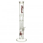 Medicali Glass - Showerhead Perc Straight Bong - 18 Inch - Red Script Label