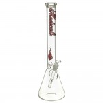 pipes cannabis Medicali Glass - 45 Mil Beaker Base Bong - 18 Inch - Red Script Label