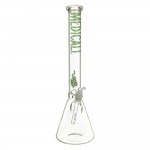 Medicali Glass - 45 Mil Beaker Base Bong - 18 Inch - Green Label