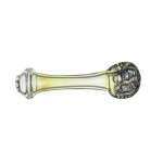 Glass Spoon Pipe- Fumed Glass with Worked Bowl & Magnifiers - Choice of 6 Colors