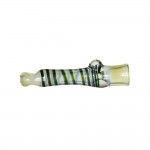 Glass Taster Pipe – Colored & Fumed with Marble Magnifier – Choice of 6 colors