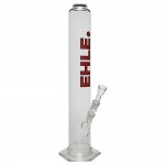 EHLE. Glass - Straight Cylinder Bong 2000ml -18.8mm - Red logo