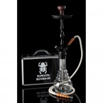 Kaya Shisha – Hookah Pipe – Curvy Clear Glass Base in Metal Case