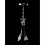 Kaya Shisha - Hookah Pipe – Black Glass Base with Three Clear Glass Windows