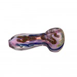 Glass Spoon Pipe - Inside Out Fume with Color Cane