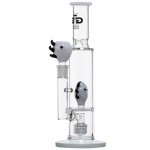 Grace Glass - Limited Edition Ice Bong with with HoneyComb Disc Perc  & Drum Diffuser - White Monster