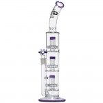 Grace Glass - Limited Edition Ice Bong with Triple Slit Diffuser Percs - Purple