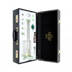 Grace Glass - Limited Edition Bong with Atomium Diffuser Perc - Complete Set in Leather Gift Case - Green