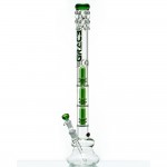 Grace Glass - Triple Dome Perc Beaker Base 7mm Glass Bong - Green