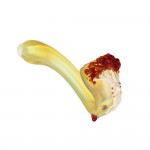 Glass Sherlock Pipe - Fumed with Tree Themed Art - Winter