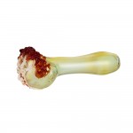 Glass Spoon Pipe - Fumed with Tree Themed Art - Winter