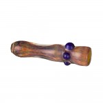 Glass Taster Pipe - Inside Out Frit on Fumed Glass - Choice of 3 Colors