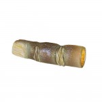 Glass Taster Pipe - Finger Design with Tan Frit