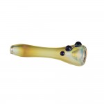 Glass Taster Pipe - Fumed with Colored Dots - Choice of 5 colors