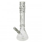 WS -  Messias Illusion 7 mm Glass Bong with Ice Notches