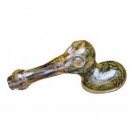 Glass Hammer Pipe - Worked Surface Fume & Milli Marble