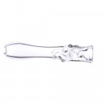 Glass Taster Pipe - Clear Glass with Clear Dot Magnifiers