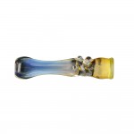 Glass Taster Pipe - Fumed with Twist & Clear Marbles