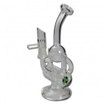 Black Leaf - Recycler Bubbler with Drum Diffuser - Clear