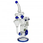 Black Leaf - Glass Recycler Bubbler with Five Chambers - HoneyComb Percolator