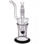 Sasquatch Glass - Wasp's Den Mini Bubbler and Base - Midnight Black