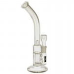 SYN Glass Bent Neck Nano Showerhead Perc Bubbler - Black Label