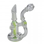 Blaze Glass - Concentrate Oil Recycler Bubbler with Diffuser Downstem - Green