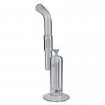 Black Leaf - Saxo Glass Bubbler - Recessed Joint - Two Shower Percs - END OF LINE OVERSTOCK SALE